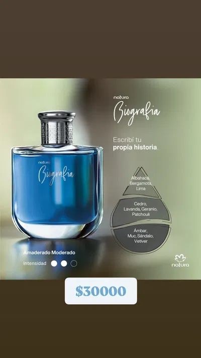 Perfume Biografía Clásico masculino 100ml Natura 