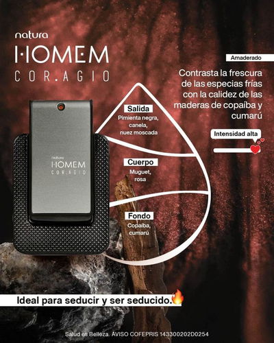 Perfume Homem Coragio masculino 100ml Natura 