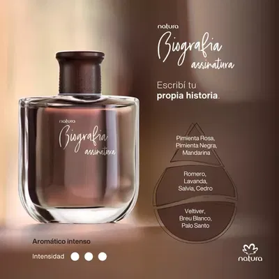 Perfume Biografía Assinatura masculino 100ml Natura 