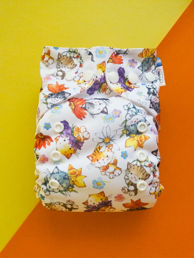 Pañal ecológico "Gatitos" multitalle ted de pul importado