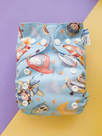 Pañal ecológico "Aeronaves" multitalle ted de pul importado