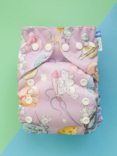 Pañal ecológico "Ratoncitos" multitalle ted de pul importado