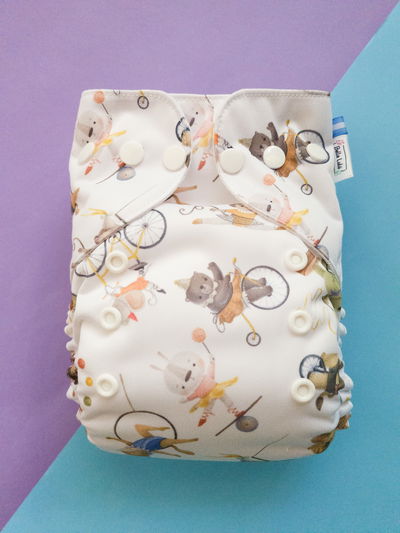 Pañal ecológico "Acróbatas" multitalle ted de pul importado