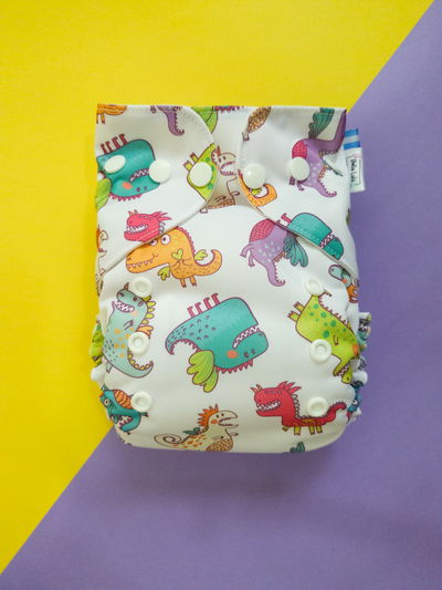 Pañal ecológico "Monstruitos" multitalle ted de pul importado