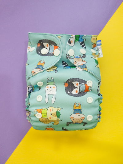 Pañal ecológico "Gatitos de ciudad" multitalle ted de pul importado