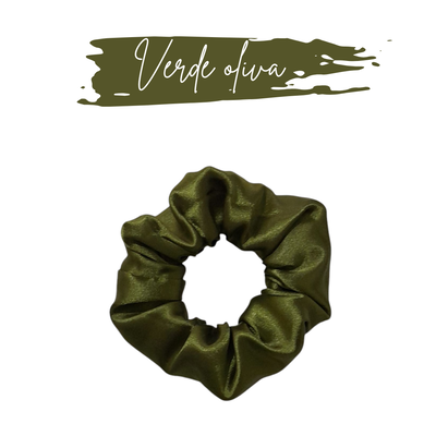 Scrunchie verde oliva
