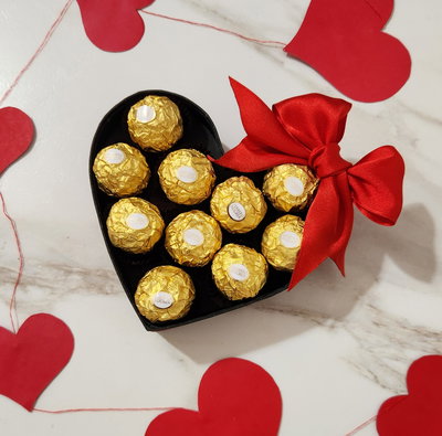 Cajita corazon con bombones