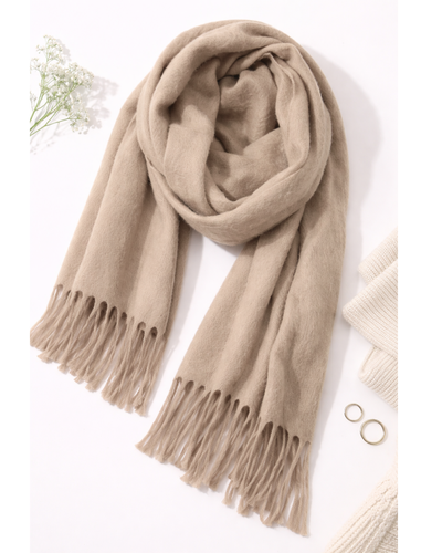 Bufandon nube liso beige claro