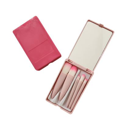 Set de brochas con estuche y espejo