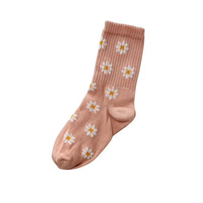 Medias tenis margaritas rosa