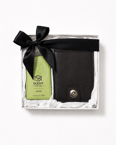 Box Billetera + perfume Scent fresh citrus