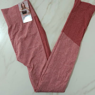 Calza push up rojo lavado