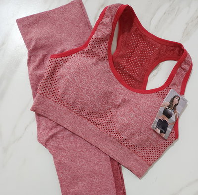 Conjunto top + calza con frunce Rojo gastado