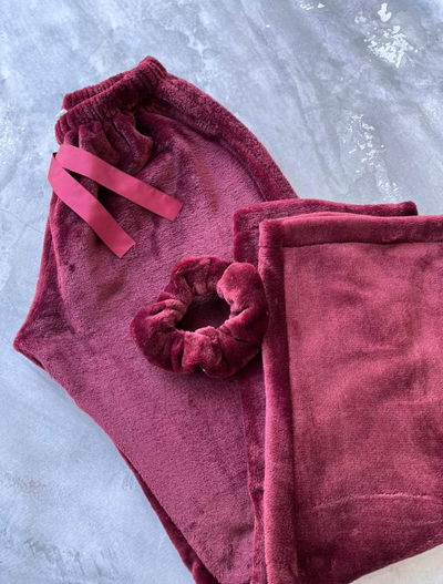 Pantalon Polar Soft Bordo Scrunch de Regalo