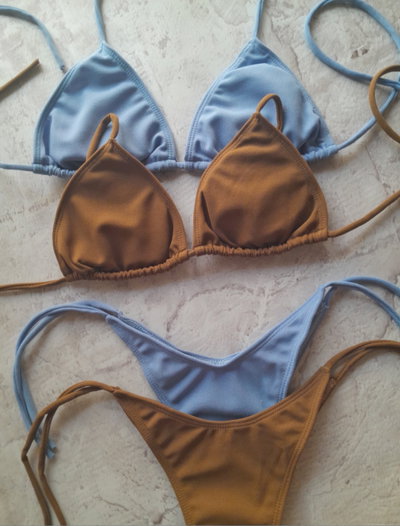 Amapola Bombi en V Azul/Choco