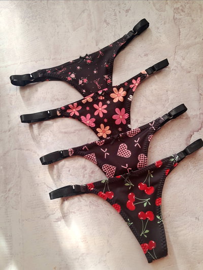 Negras Lycra Regulables X2 Estampadas
