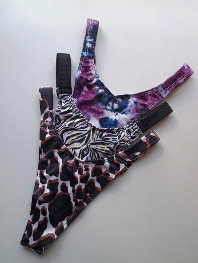 Bombi en V Print Lycra