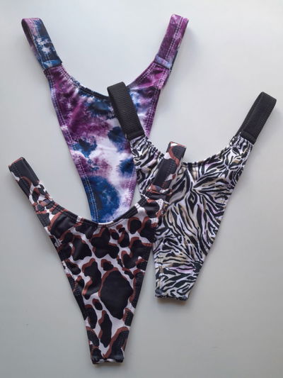 Bombi en V Print Lycra