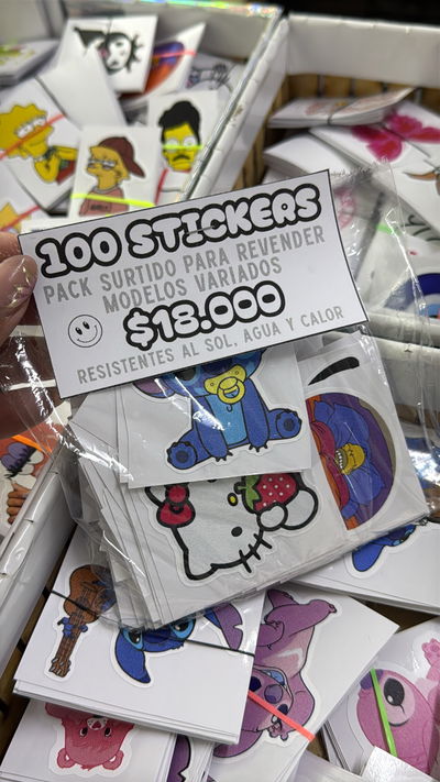 PACK DE 100 STICKERS SURTIDOS