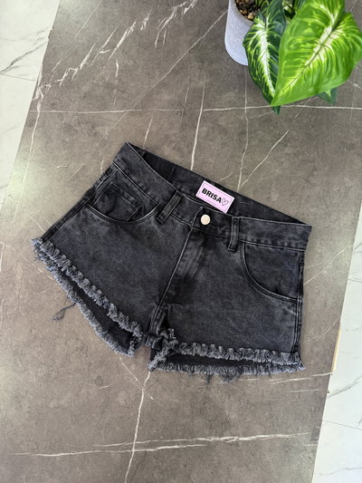 Short tiro bajo gris