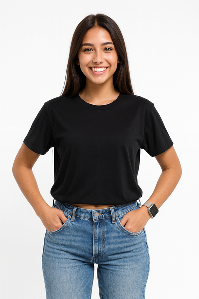 Crop/ Boxy Top Corta Algodon Liso