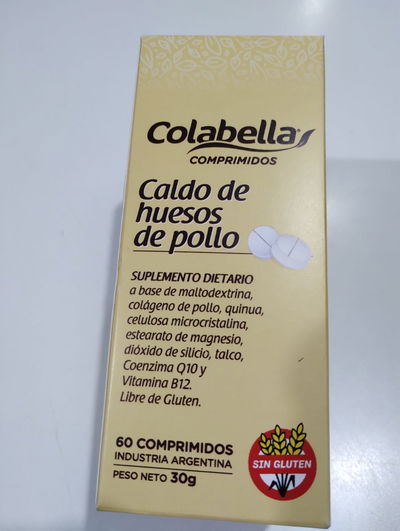 CALDO DE HUESOS DE POLLO COLABELLA x 60 compr