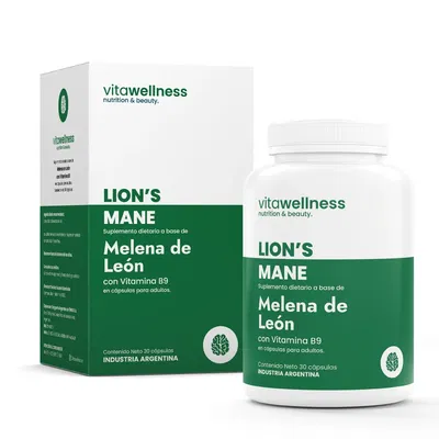 Vitawellness Melena de Leon + Vitamina B9 x 30 compr