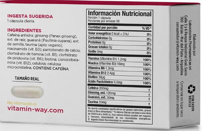 Cafeína Energy + VITAMIN WAY x 30 caps