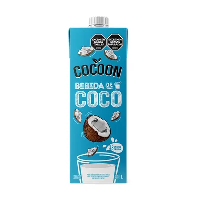 LECHE DE COCO COCOON SIN AZÚCAR x 1 Litro