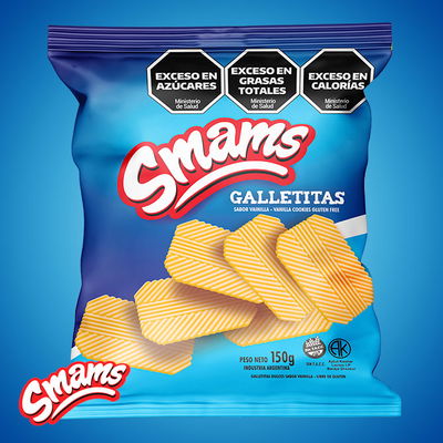 GALLETITAS Sabor VAINILLA SMAMS, SIN GLUTEN  150 GR