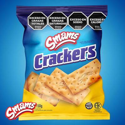 CRACKERS SMAMS, CON SAL SIN GLUTEN 150GR