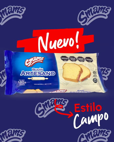 BUDÍN ARTESANO, SMAMS VAINILLA SIN GLUTEN 180 GR