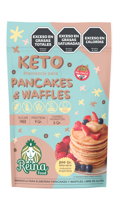Premezclas para PanCake y Waffles KETO, REINA FOOD