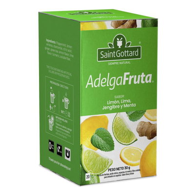 ADELGAFRUTA LIMÓN, LIMA, JENGIBRE Y MENTA x 20 saq SAINT GOTTARD