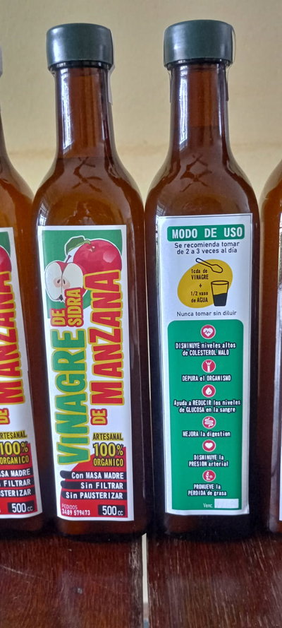 VINAGRE DE SIDRA DE MANZANA X 500 ML ORGÁNICO