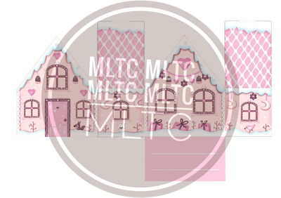 Tela casitas navidad