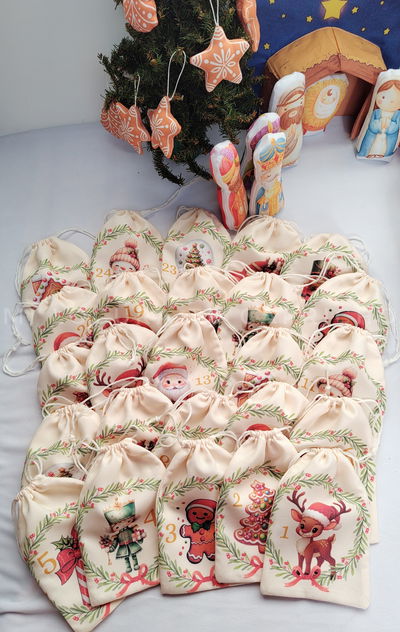 Calendario de adviento bolsitas