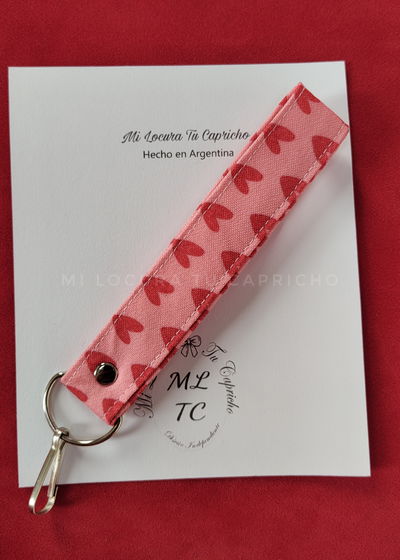 Llavero corazones rojos 