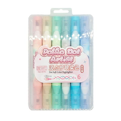 RESALTADOR DOBLE PUNTA X6 COLORES