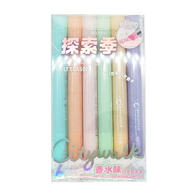 RESALTADORES CON GLITTER X6 COLORES