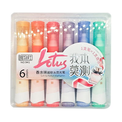 RESALTADOR CON PERFUME X6 COLORES