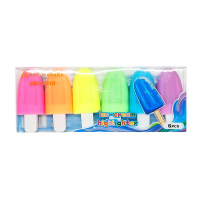 RESALTADOR HELADO FLUO X6 COLORES