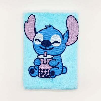 CUADERNO A5 STITCH CON PELUCHE CELESTE