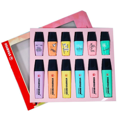 ESTUCHE RESALTADOR STABILO BOSS COLLECTION X12 PASTEL