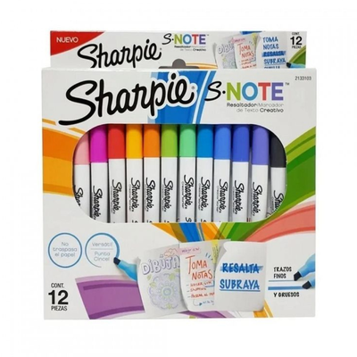 RESALTADOR SHARPIE NOTE PACK X 12 COLORES