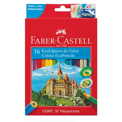 LAPICES DE COLORES FABER CASTELL X 36 LARGOS