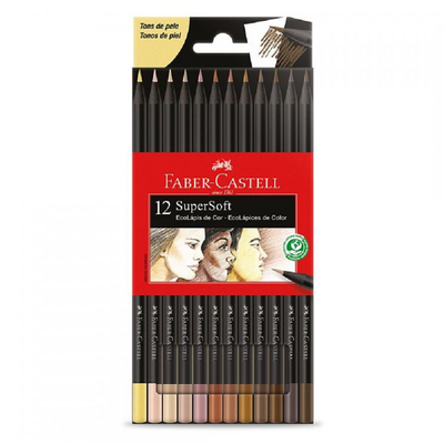 LAPICES DE COLORES FABER CASTELL X 12 SUPER SOFT TONOS PIEL