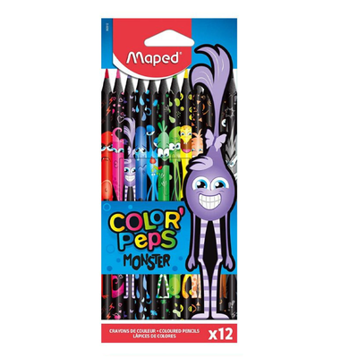 LAPICES DE COLORES MAPED COLOR PEPS MONSTERS X 12