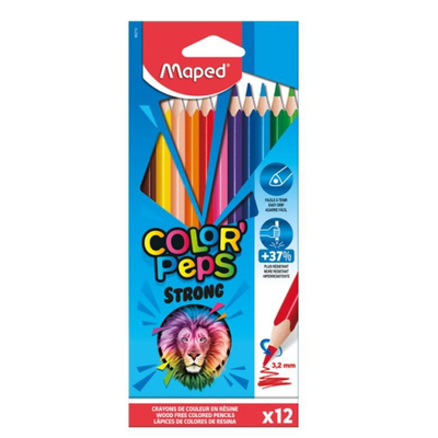 LAPICES DE COLORES MAPED COLOR PEPS X 12 LARGOS STRONG