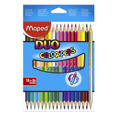 LAPICES DE COLORES BI COLOR MAPED X 18U